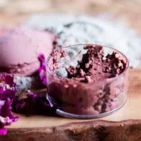 homemade anti aging face mask in glass bowl.