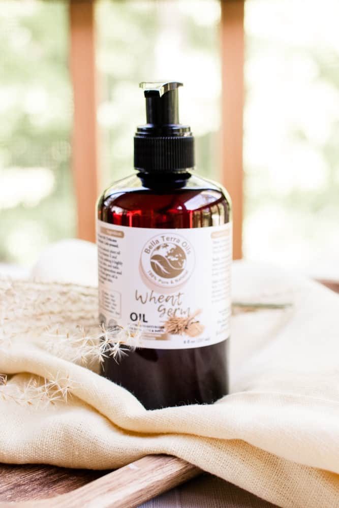 A bottle of wheat germ oil.