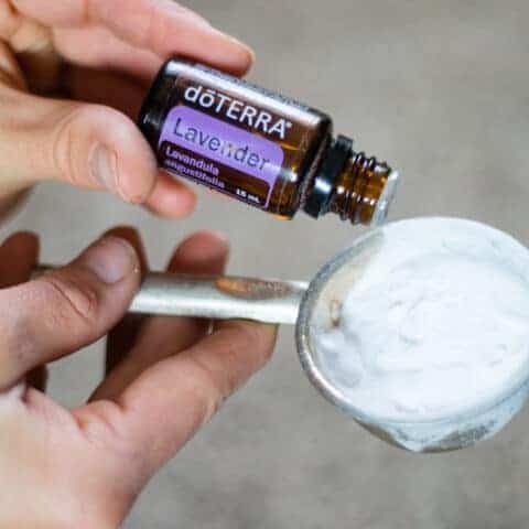 Adding lavender to homemade carpet stain remover.