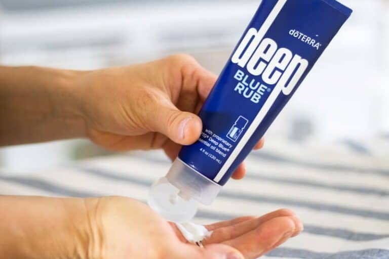 deep blue rub bottle