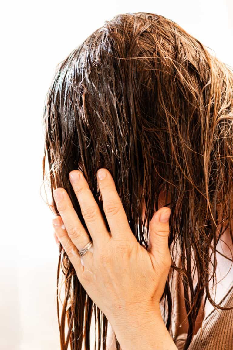 Rubbing epsom salts into our hair.
