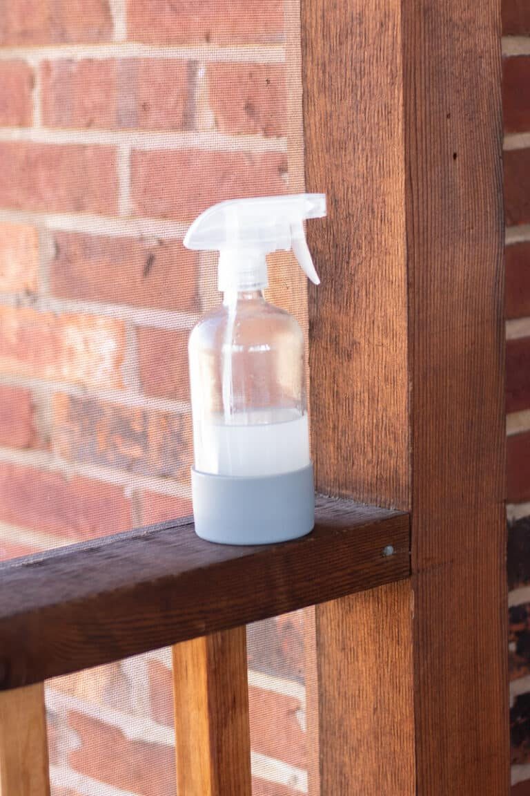 Storing one of our batches on the porch.