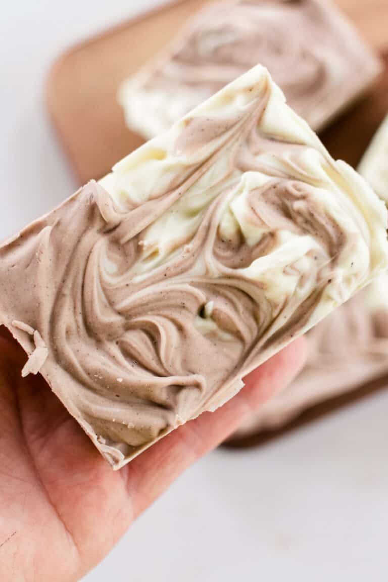 A bar of homemade soap for men.