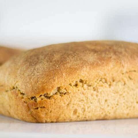 whole loaf of sourdough bread with einkorn flour