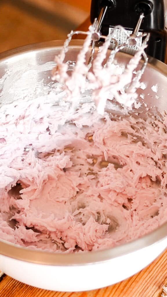 A close up view of the soap once it has reached a bath butter consistency.
