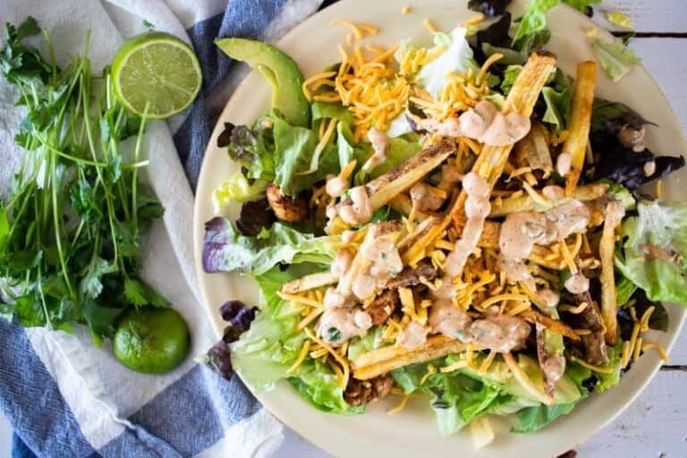 Loaded Southwest Chicken Salad: with Homemade French Fries