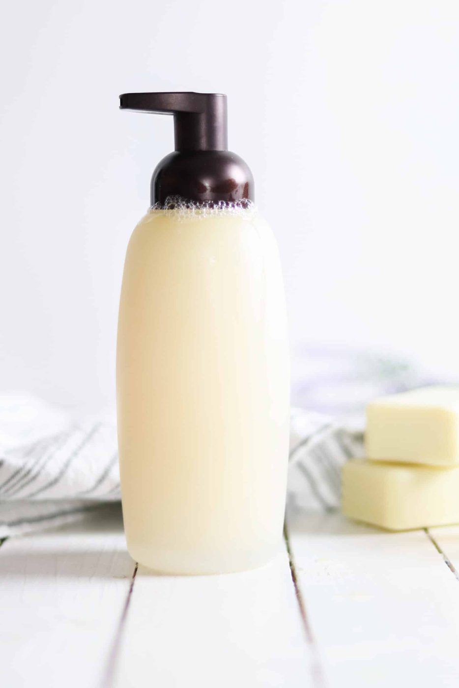 A bottle of simple shampoo.