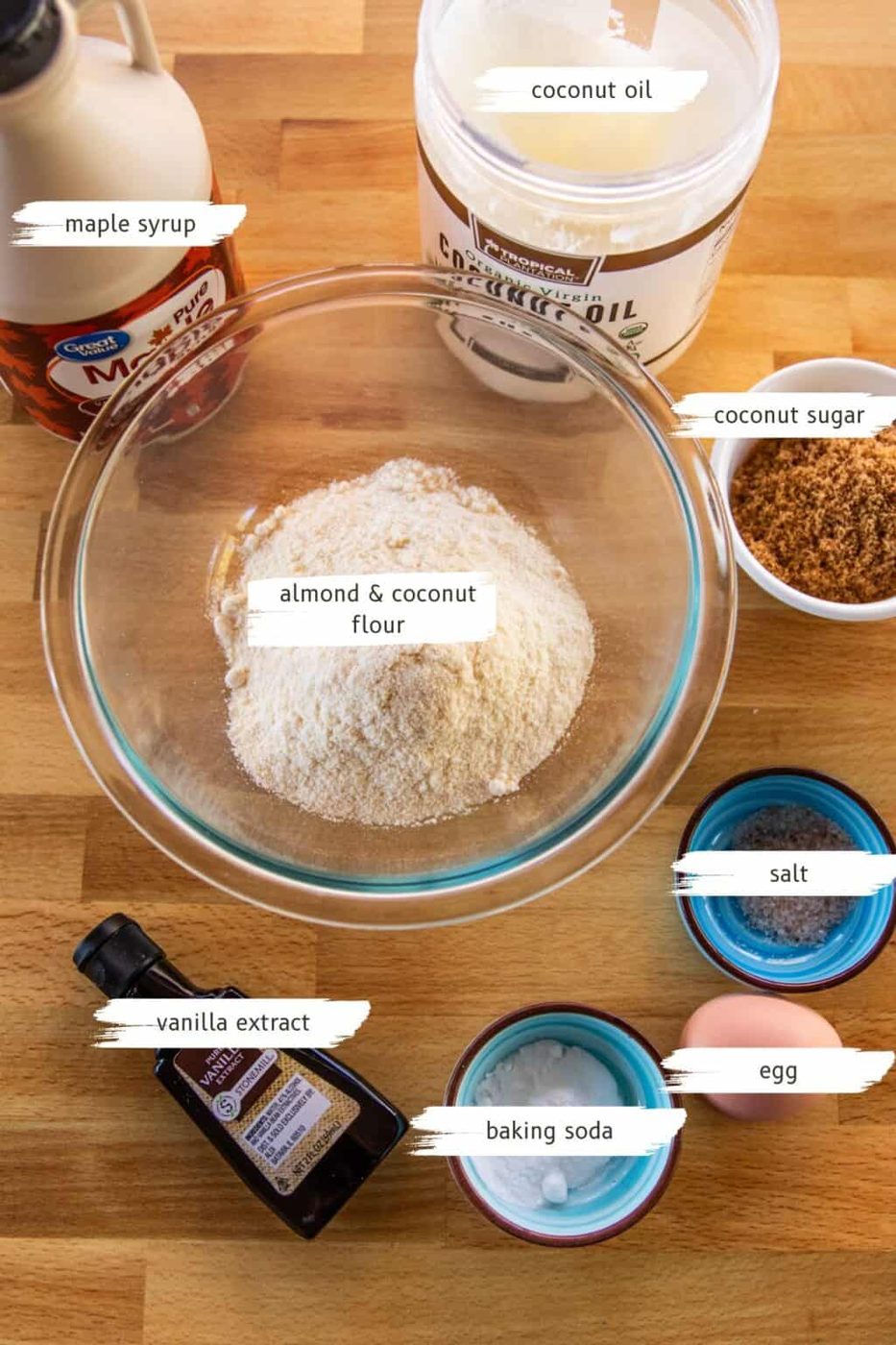 Paleo sugar cookie ingredients.
