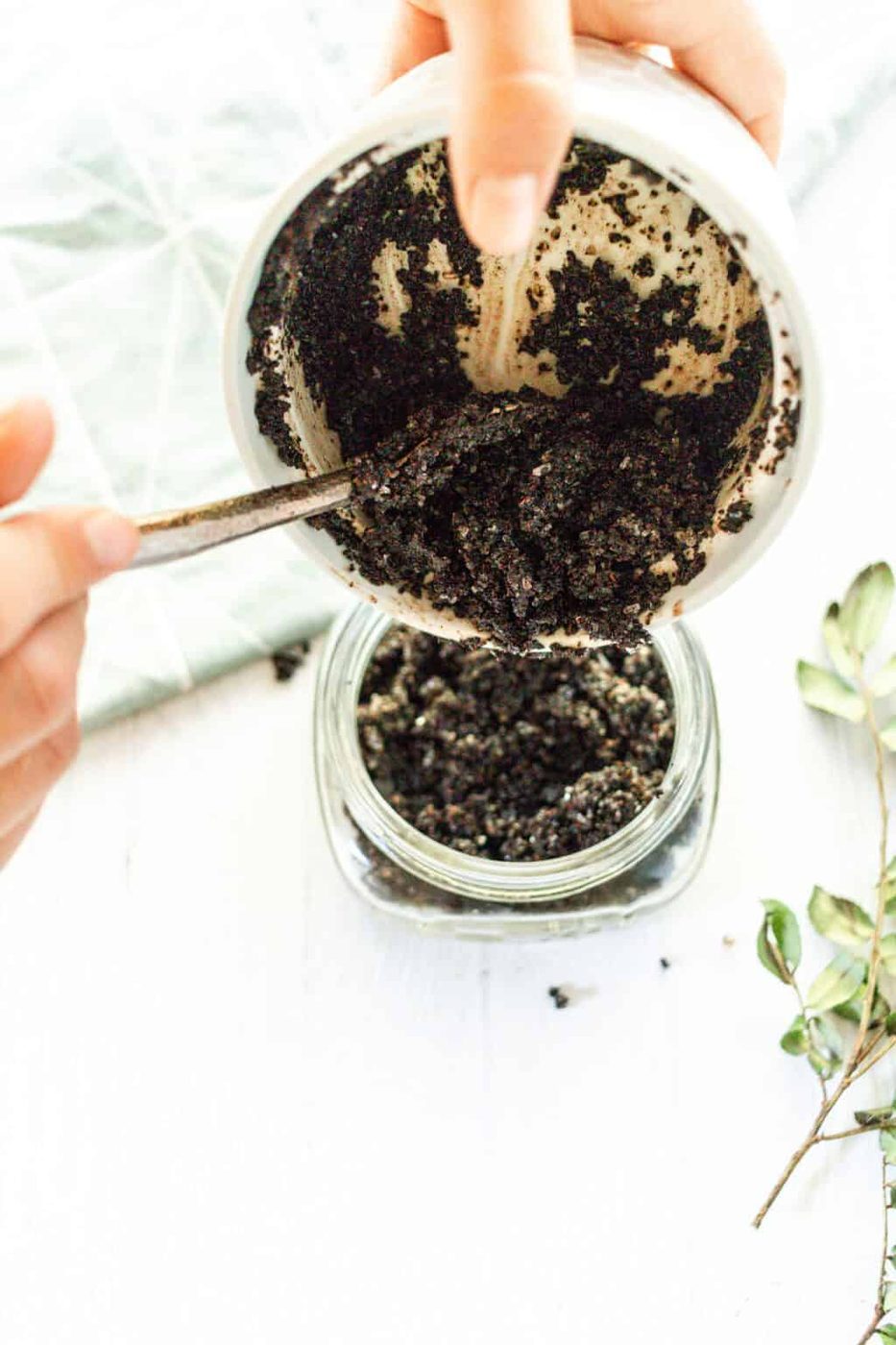 Scoop into a container with an airtight lid for storage.