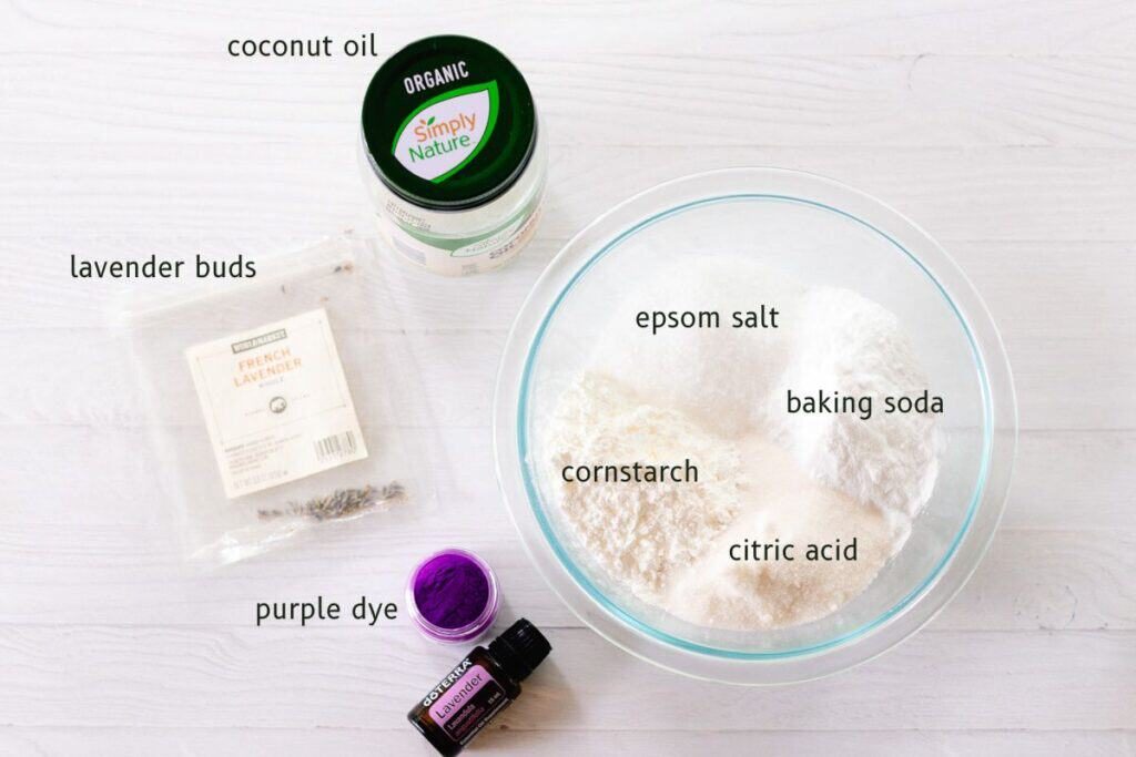 Bath bomb ingredients.