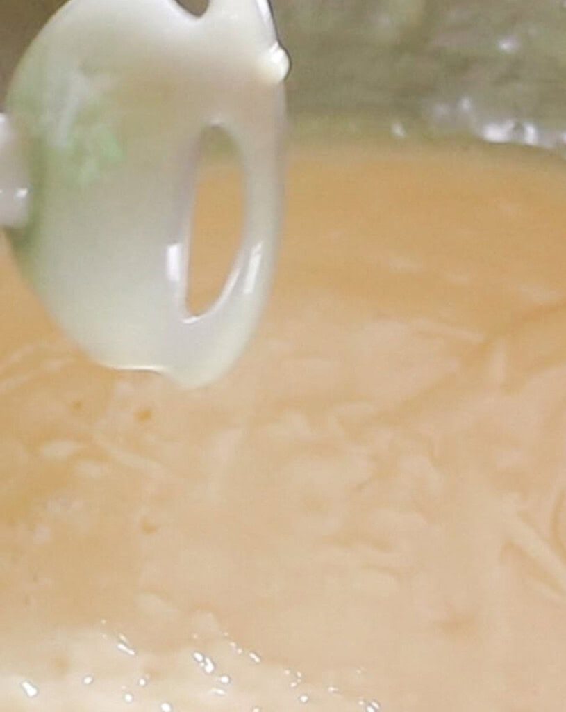 Checking the trace of the shea butter soap.