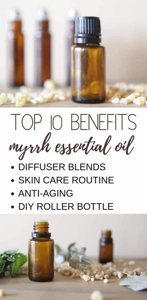 Myrrh essential oil DIY perfume and grounding diffuser blends