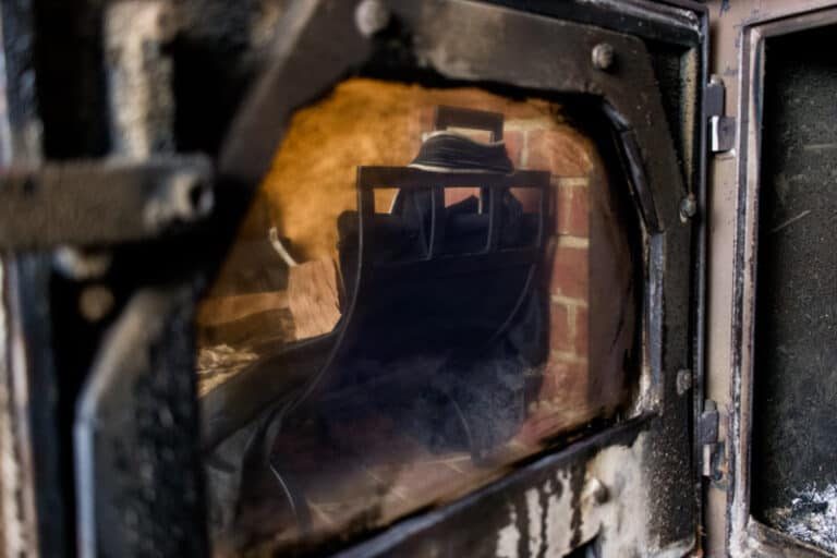 Clean wood burning stove glass