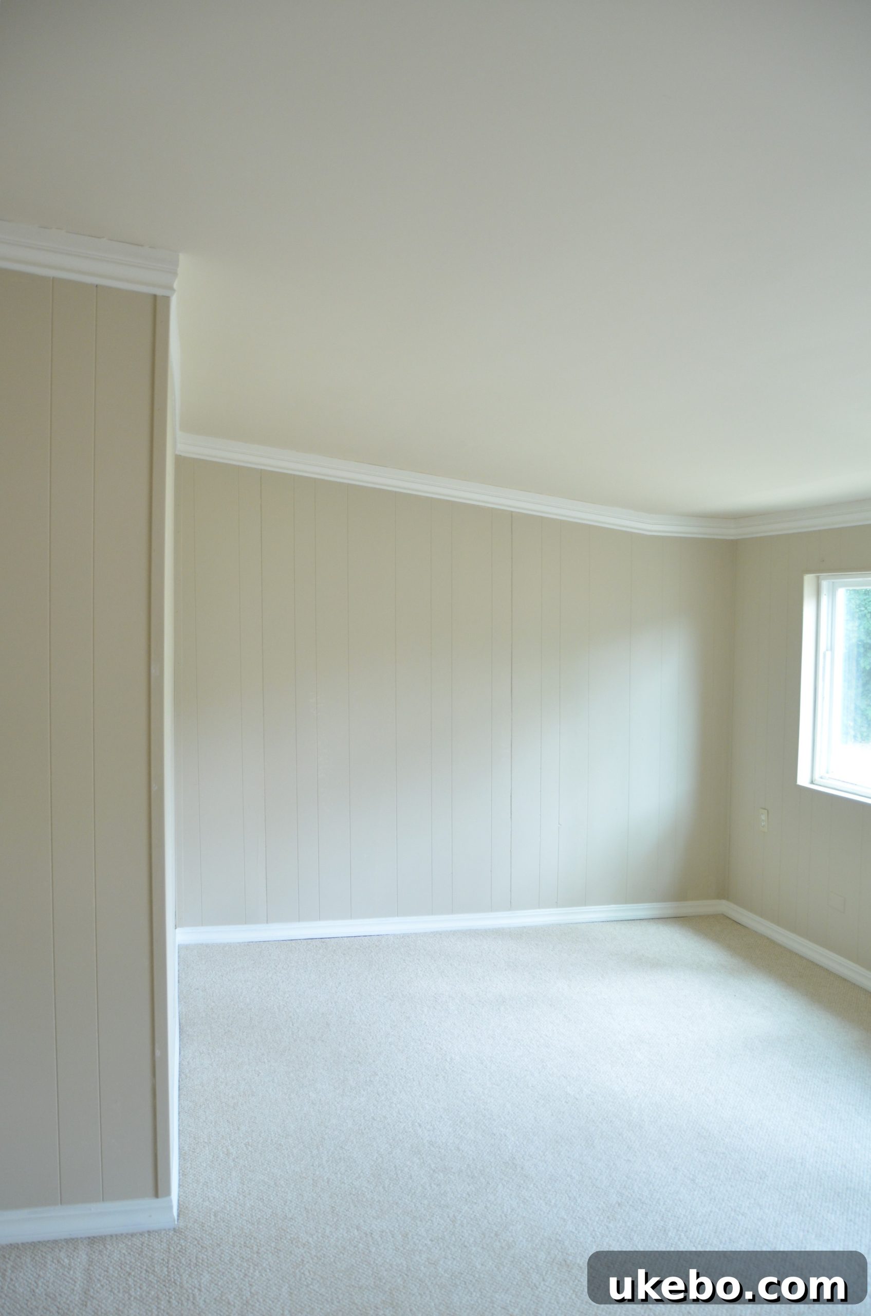 Master Bedroom Transformation Journey 3 Empty master bedroom corner before design