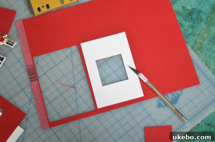 Cutting cardstock using custom plate cover as template