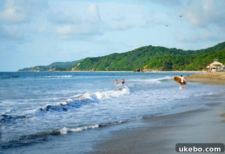 Relaxing Beach Scene in Sayulita Mexico