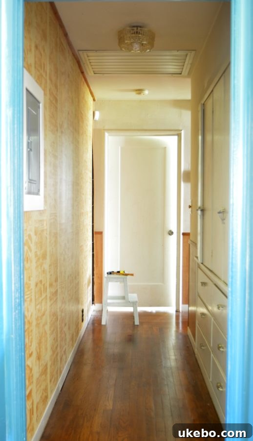 Dark Hallway Before Renovation