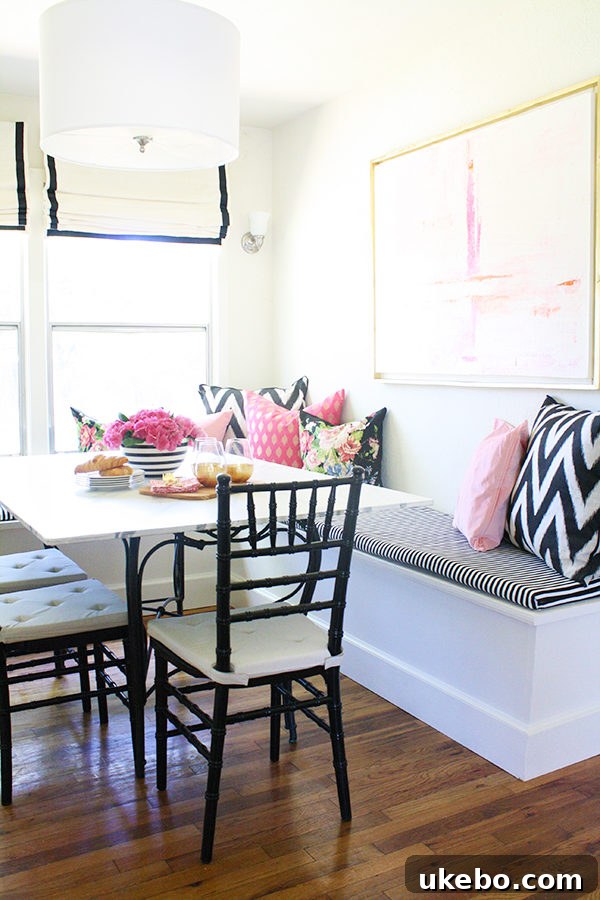Inspirational image of a modern dining banquette setup by Crane Concept