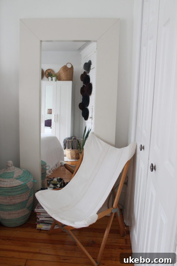 A personal corner with art and thoughtful decor, showcasing Megan's unique style in her home.