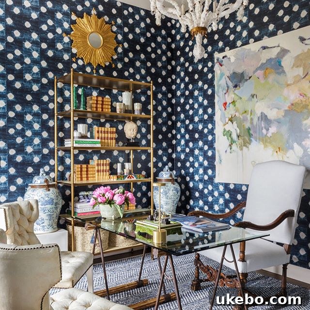 Room with St. Frank indigo wallpaper