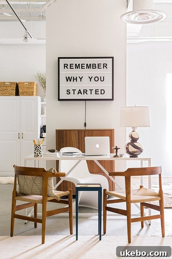 Lightbox displaying a message in a modern living room setting.