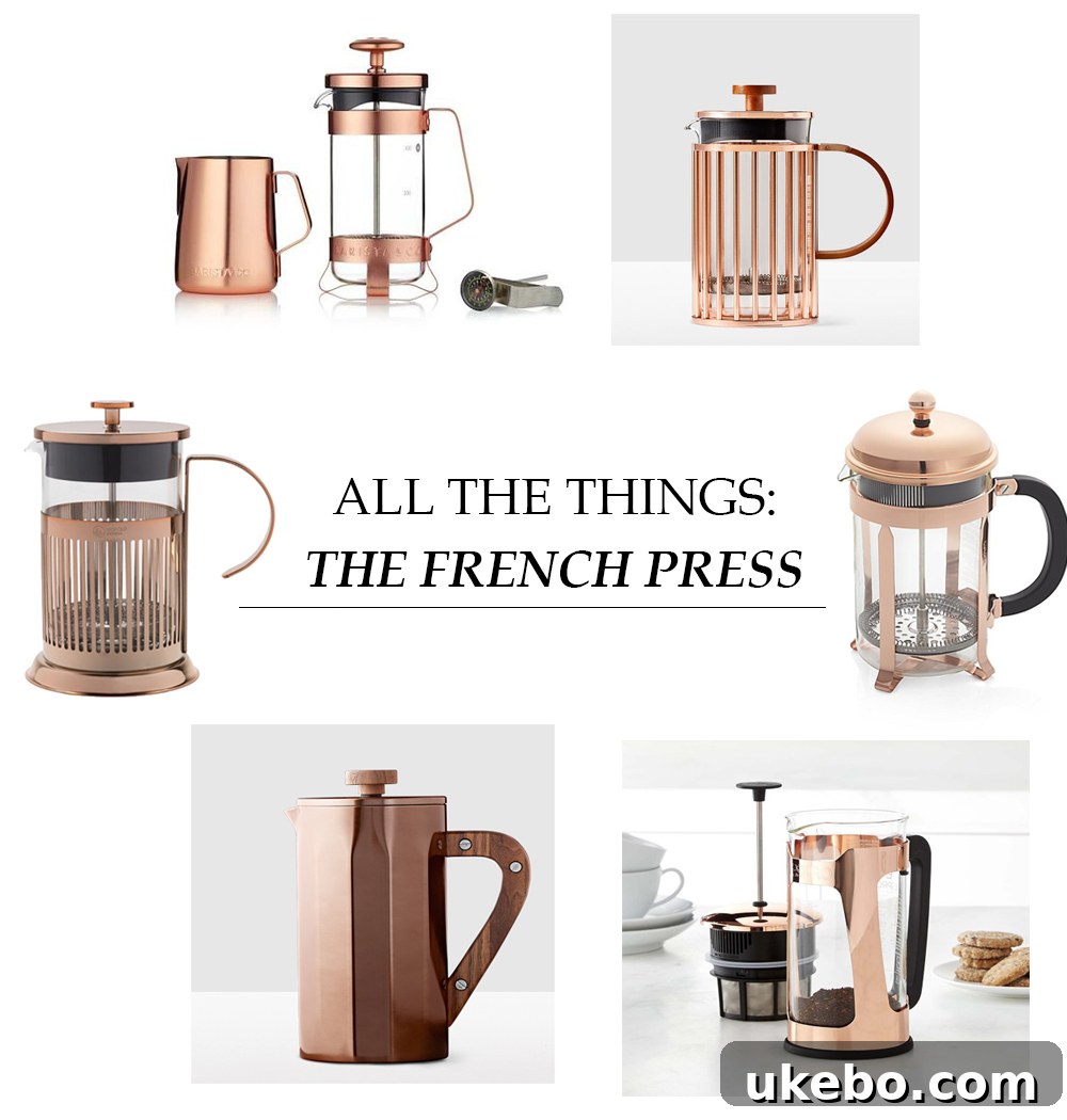 The Ultimate French Press Journey 2 Collection of beautiful copper French presses