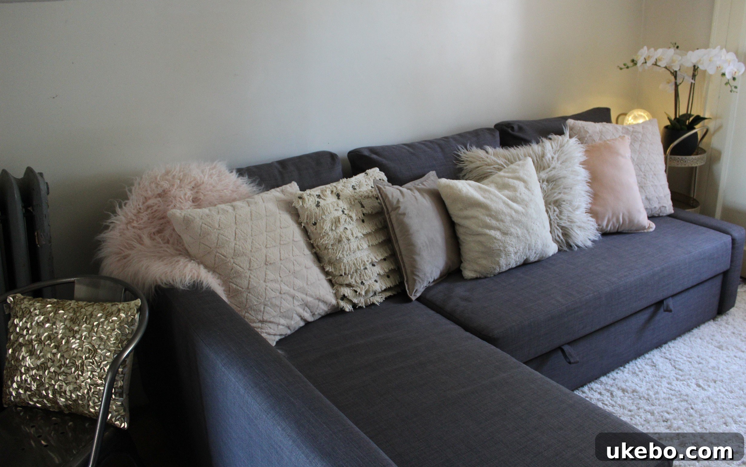 A closer look at the home office setup within Nusaiba's adaptable attic.