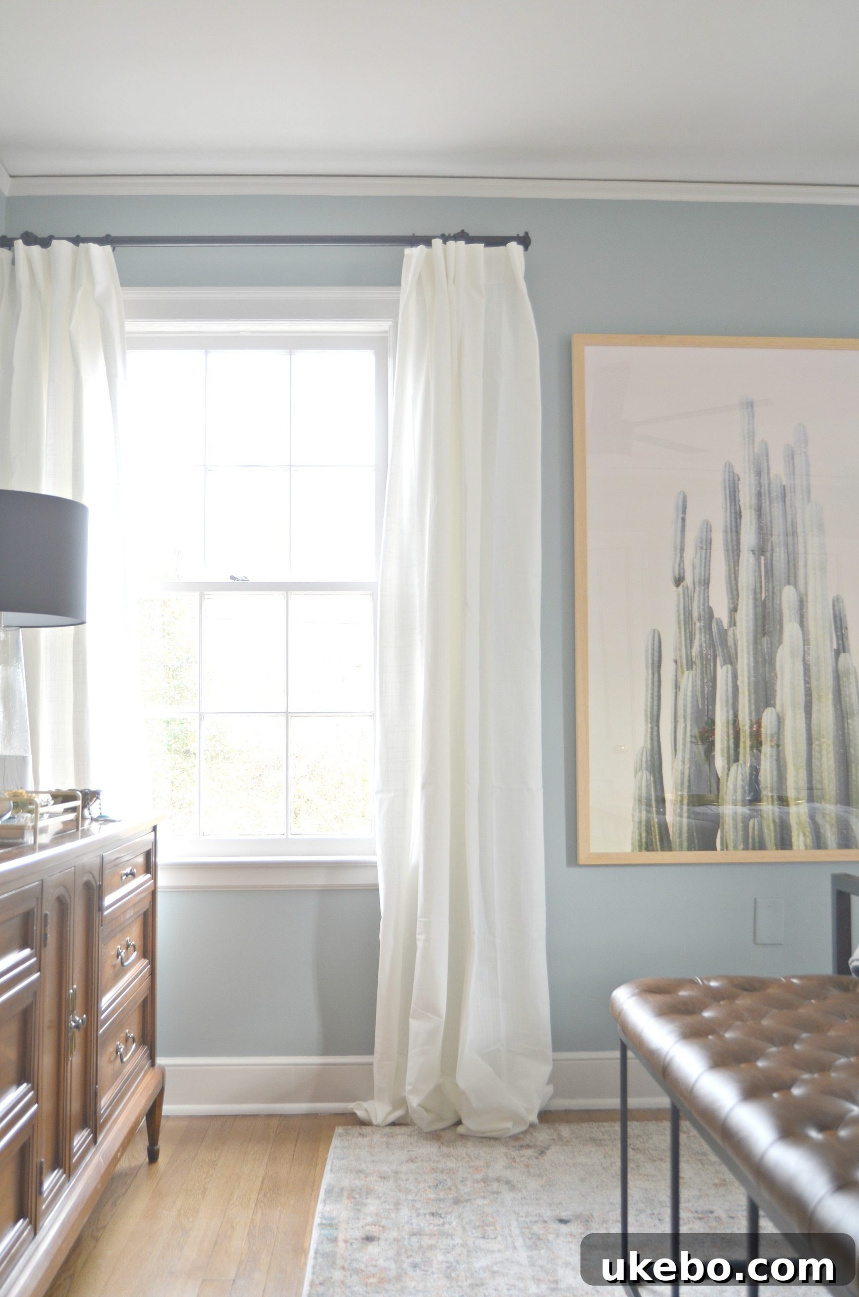 Transformed master bedroom after makeover 4
