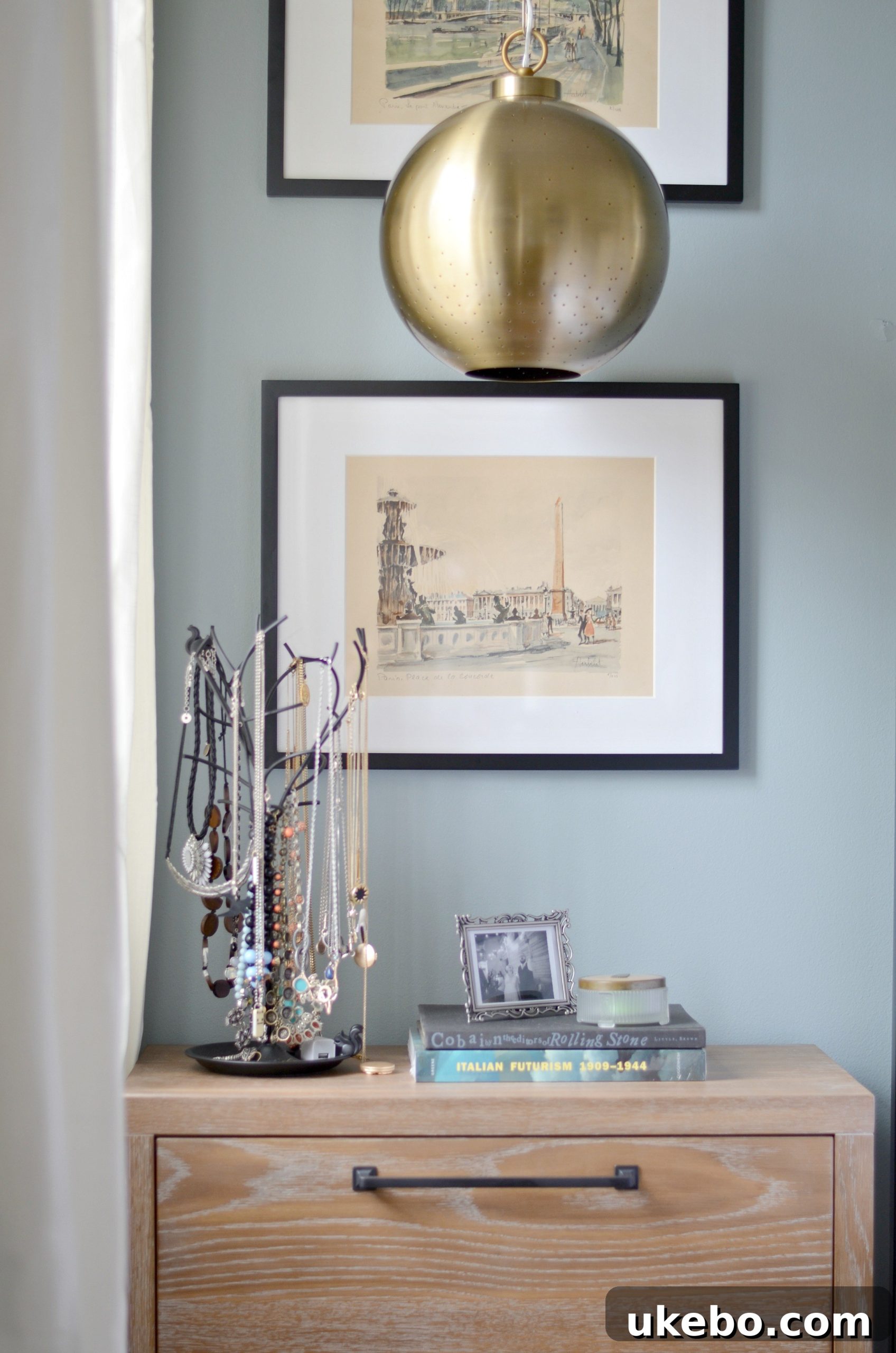 Curated art collection in the bedroom 3
