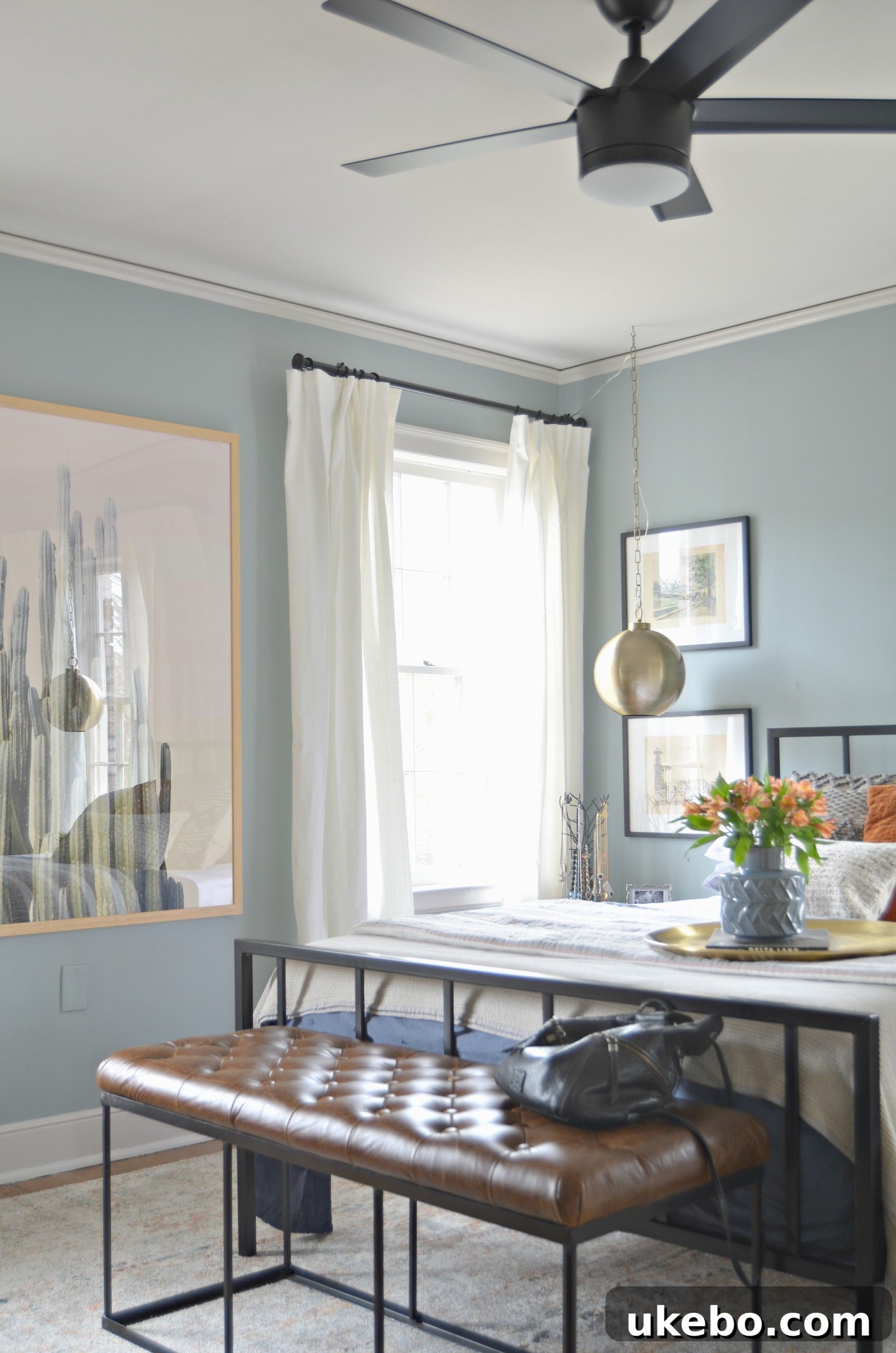 Transformed master bedroom after makeover 1