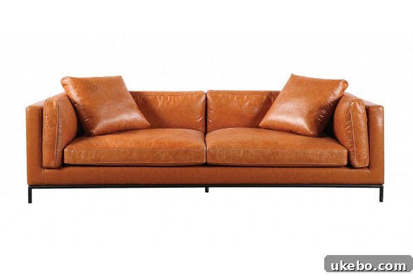 Tan Leather Sofa A Design Muse 8 Modern Tan Leather Gabin Sofa from Modani Furniture with clean lines and comfortable cushions.