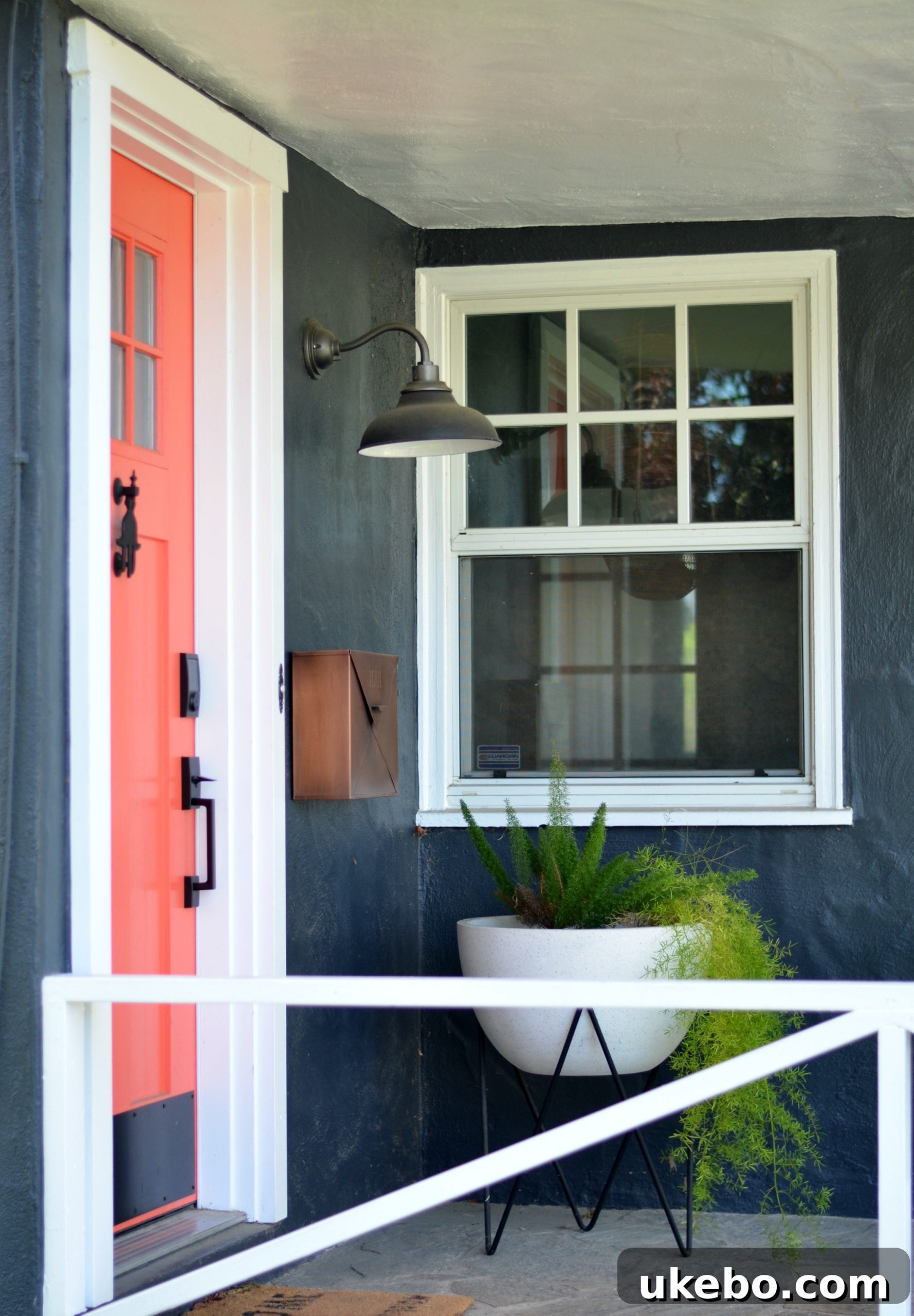 Existing garage entry door sconce