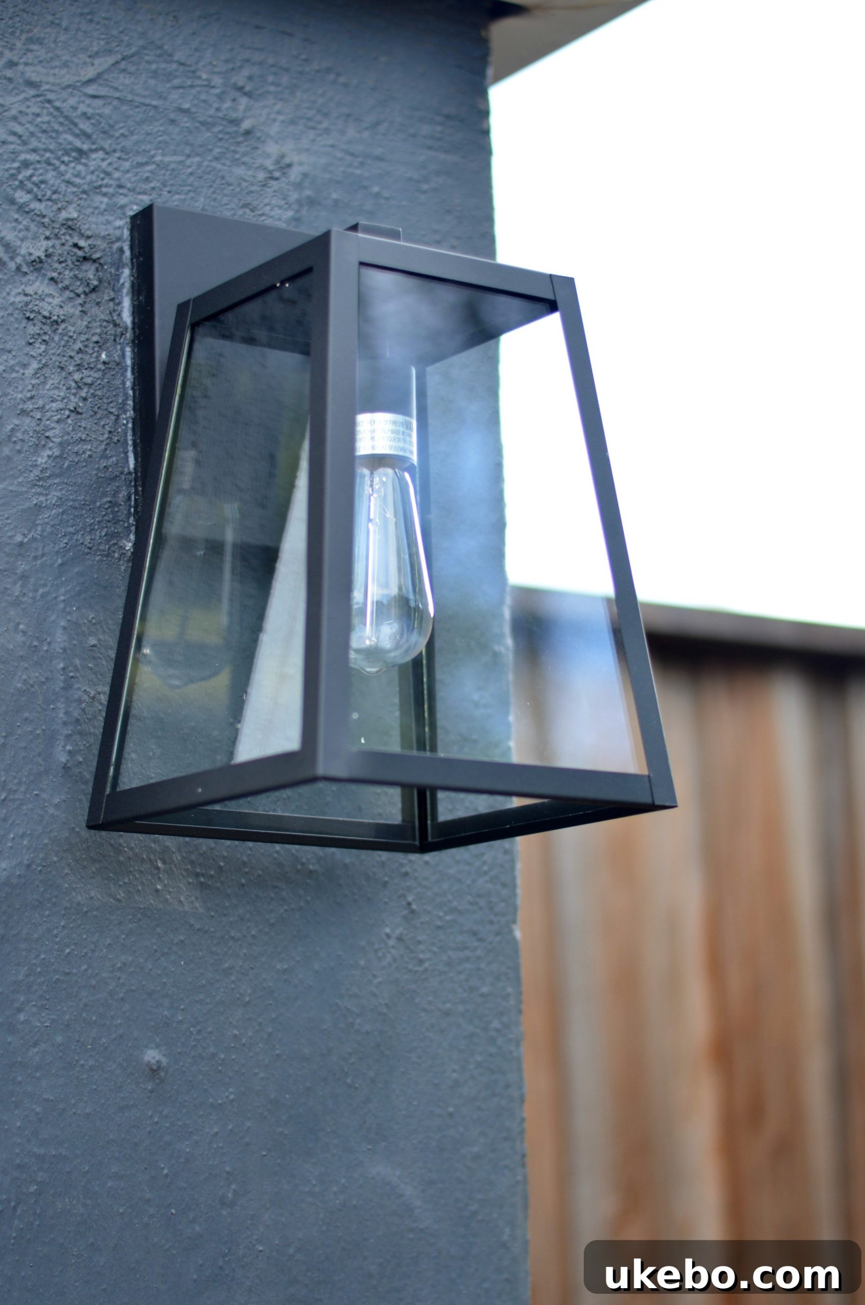 Arrington outdoor light enhancing home exterior