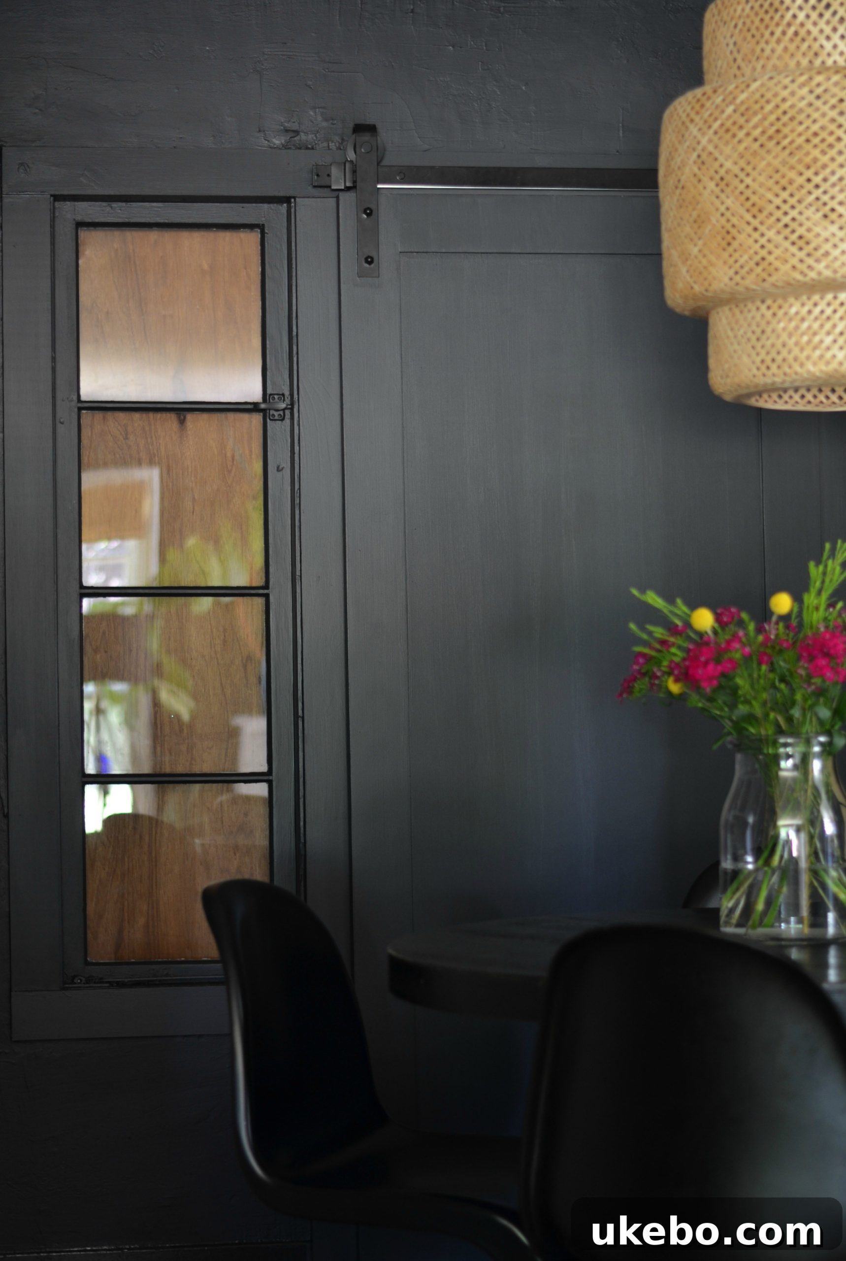 Our Cottage Bungalow Dining Room Makeover Journey 19 Another perspective of the elegant black dining room.