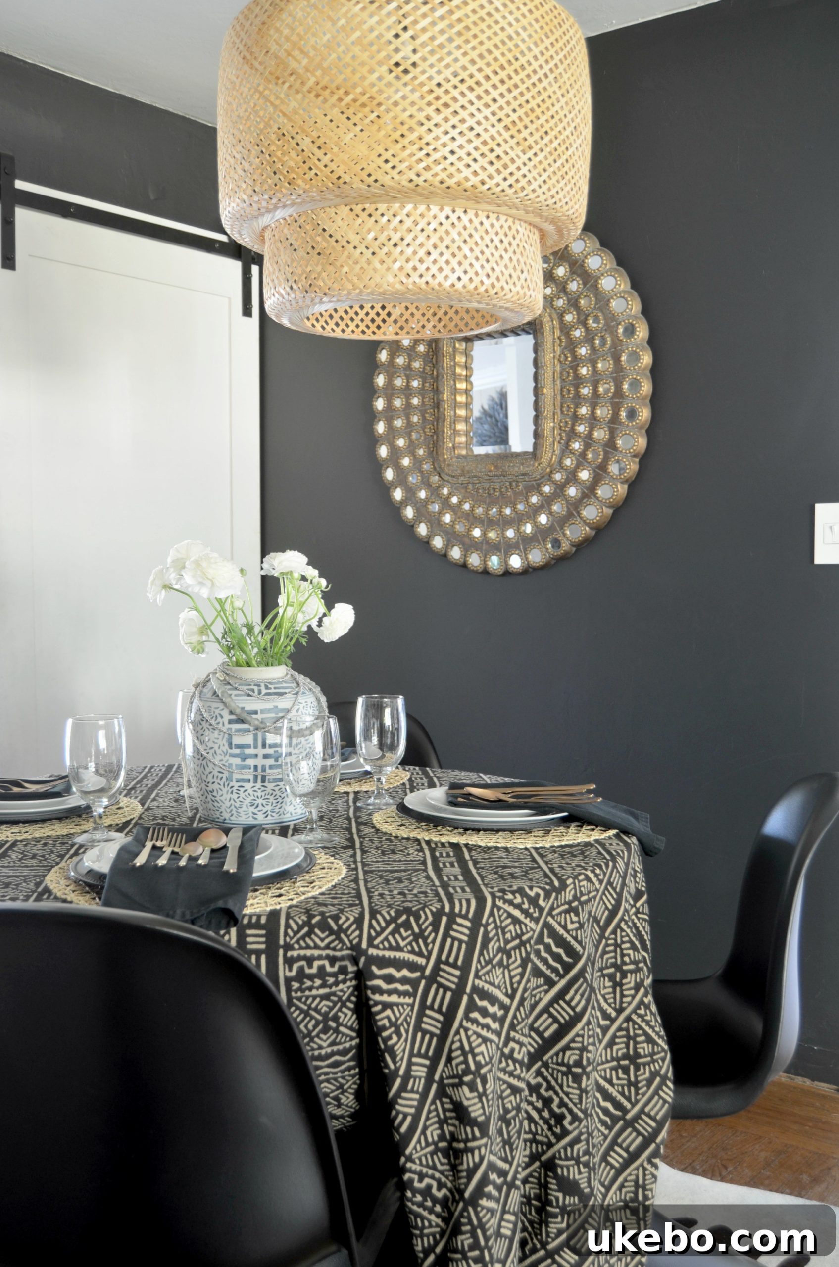 Our Cottage Bungalow Dining Room Makeover Journey 10 Another angle of the dining room featuring Panton chairs.