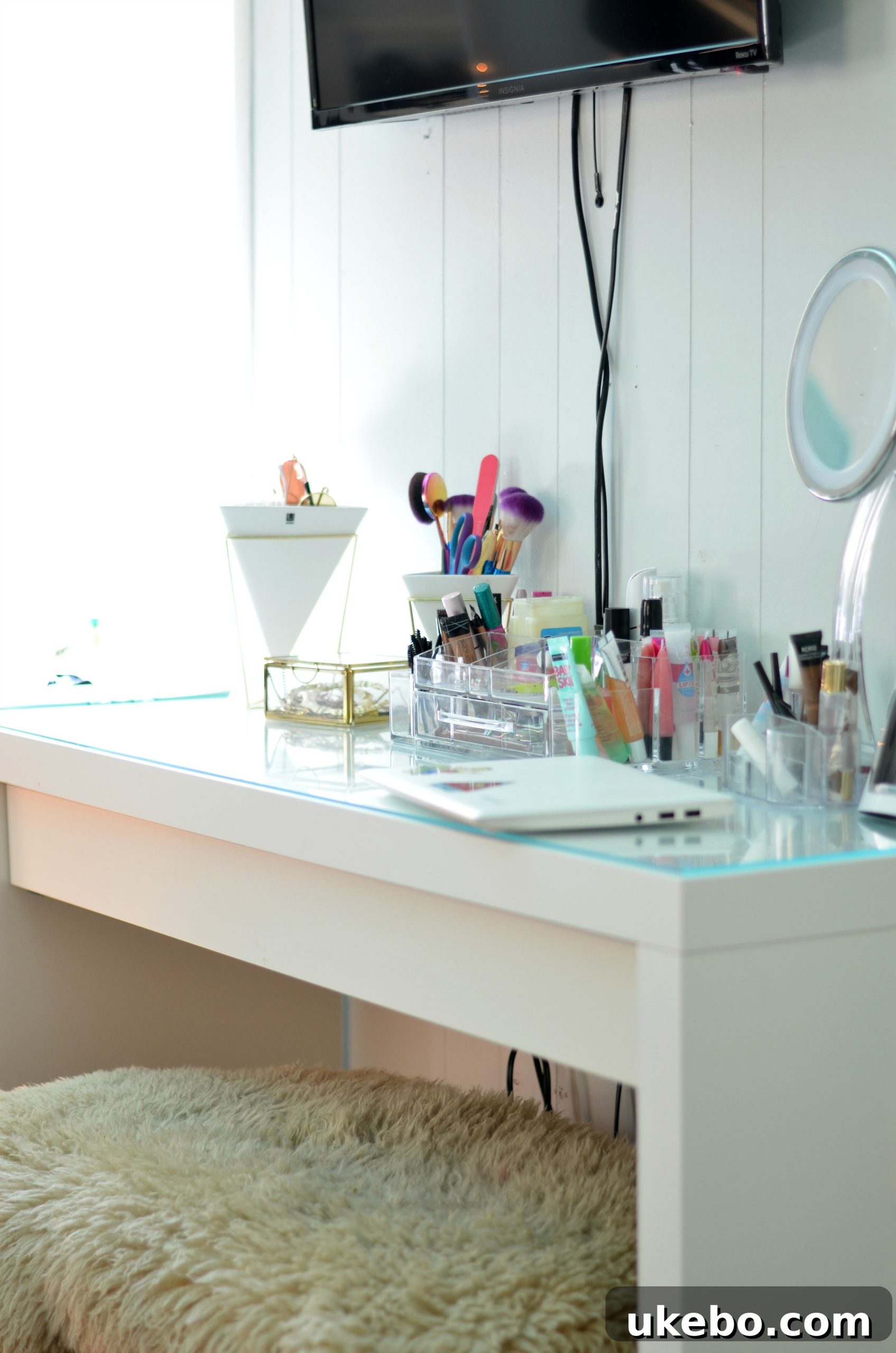 Bryanna's IKEA Back to School Room Upgrade 7 IKEA MALM dressing table as vanity and desk