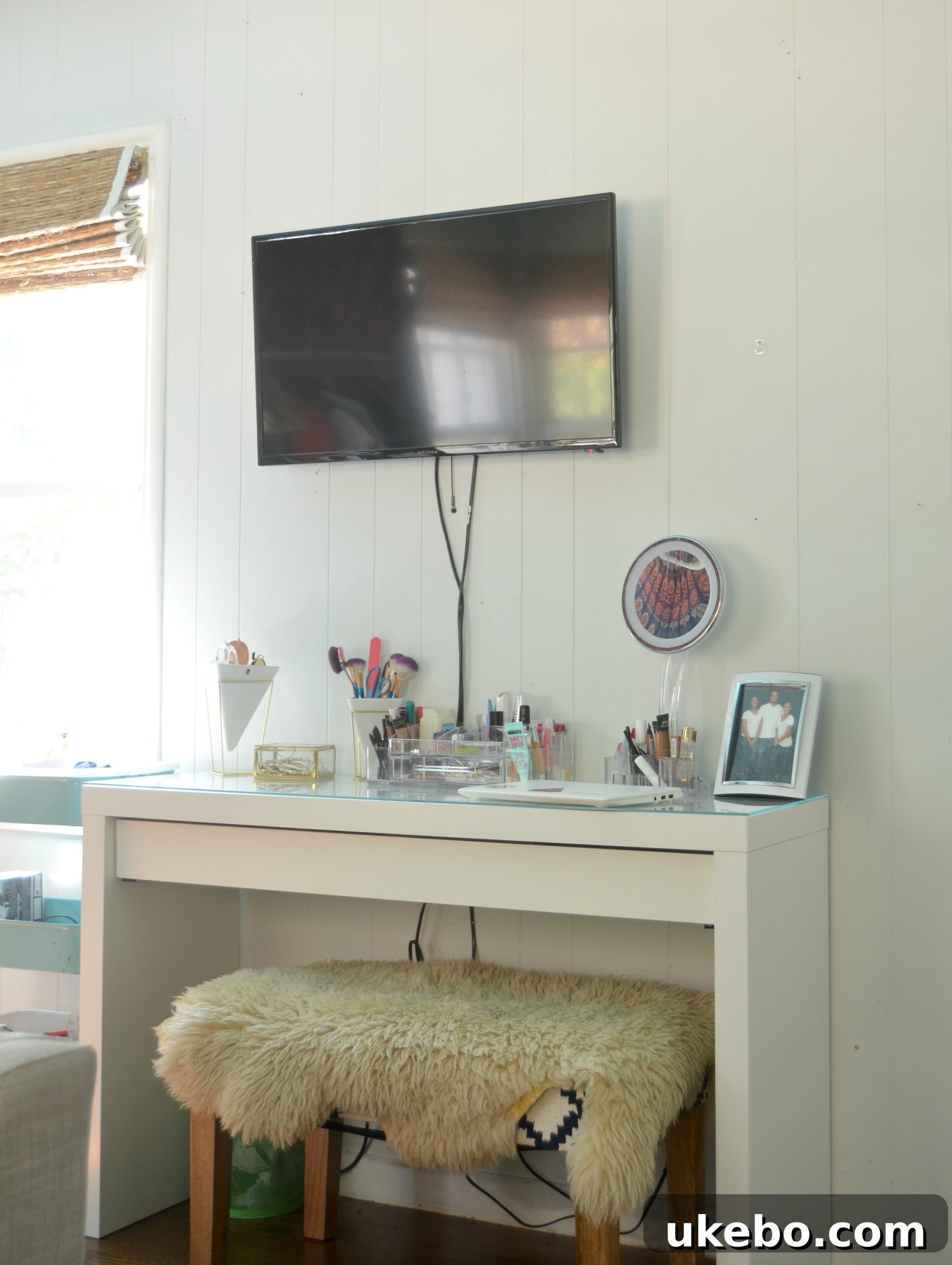 Bryanna's dressing table with personal items