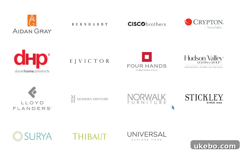A collage of logos from sponsoring brands for the High Point Market Design Bloggers Tour.