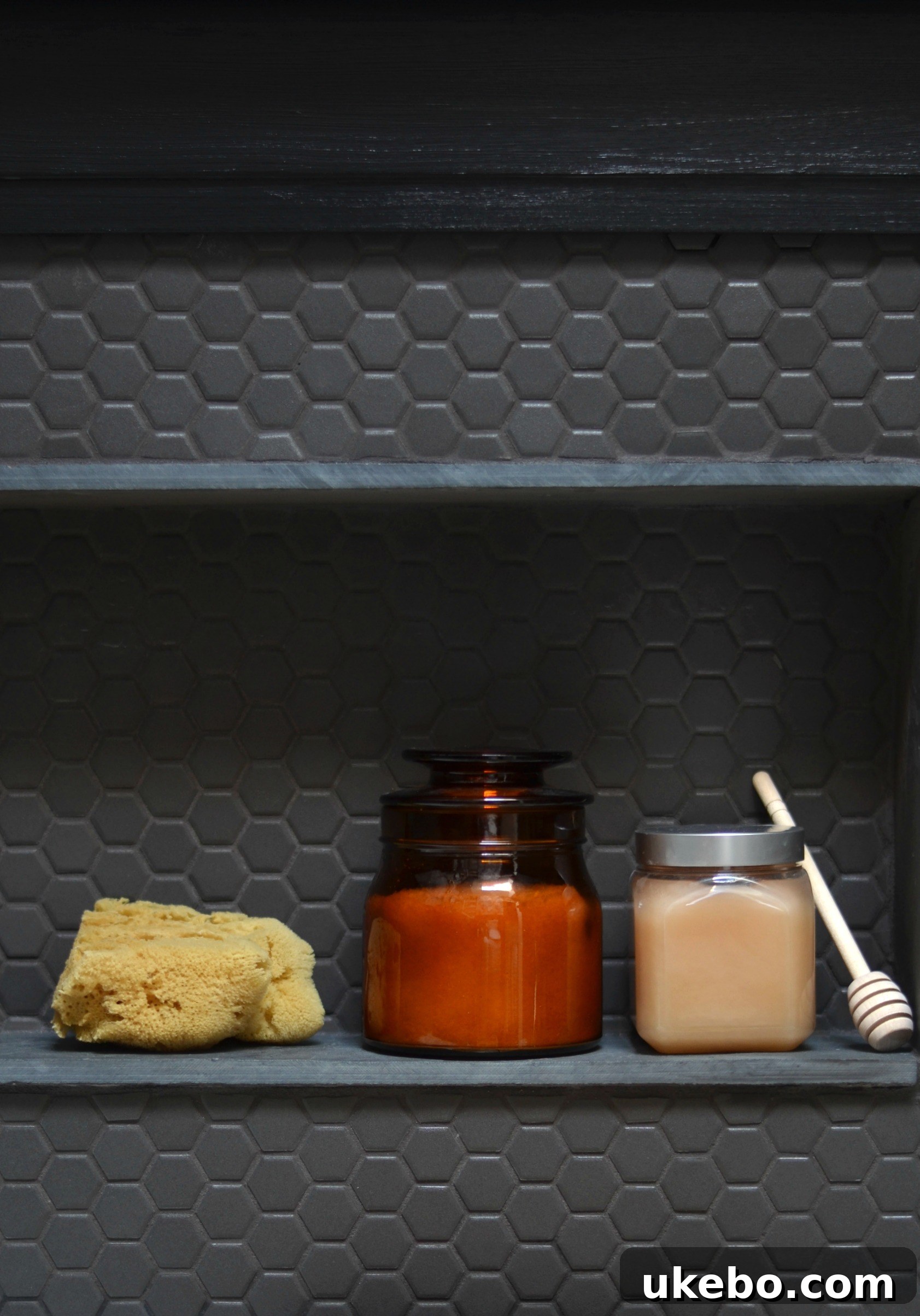 The Grand Reveal One Room Challenge Week 6 19 Elegant storage baskets under the floating vanity