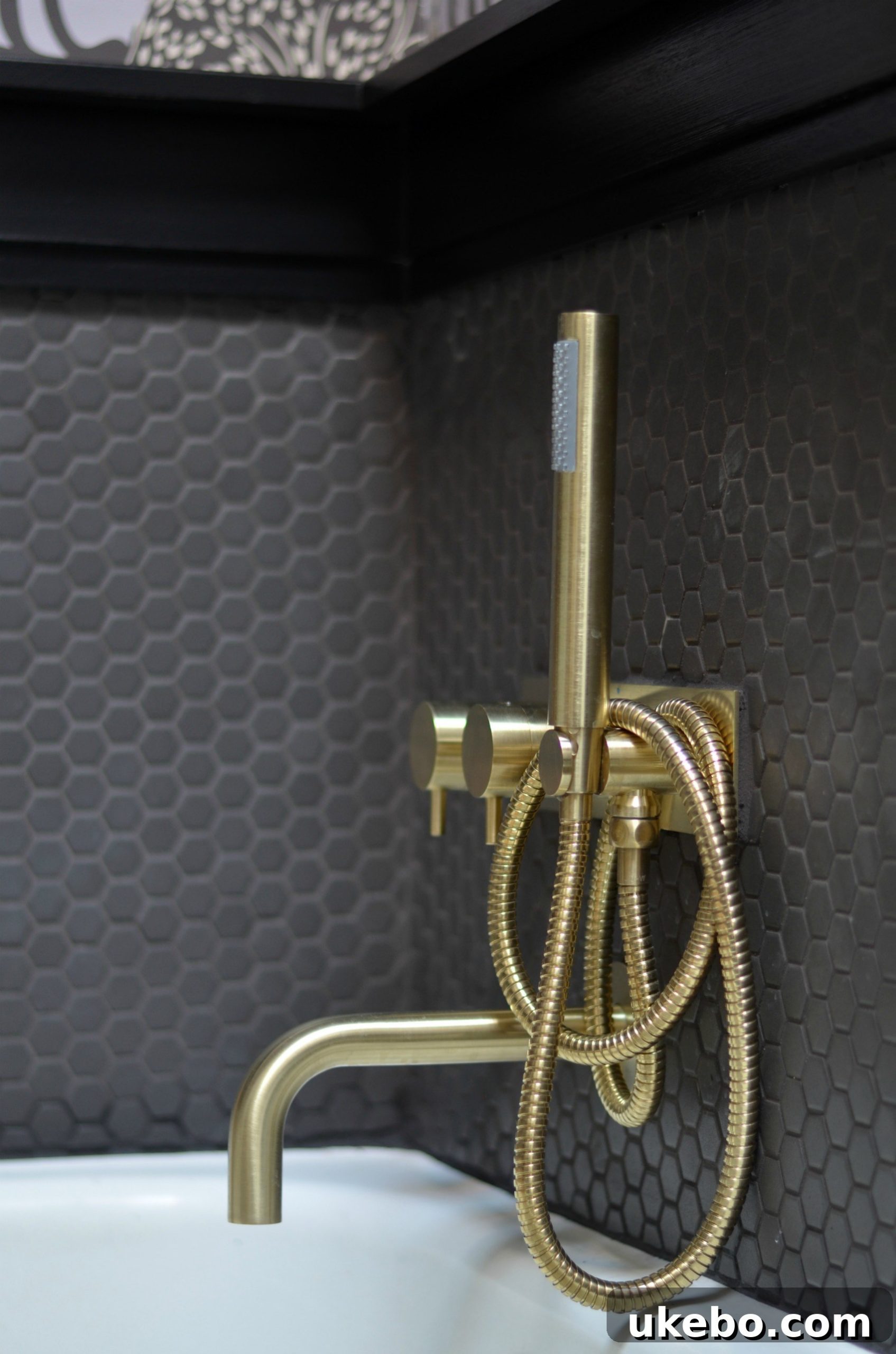 The Grand Reveal One Room Challenge Week 6 26 Close-up of the elegant bathtub faucet design