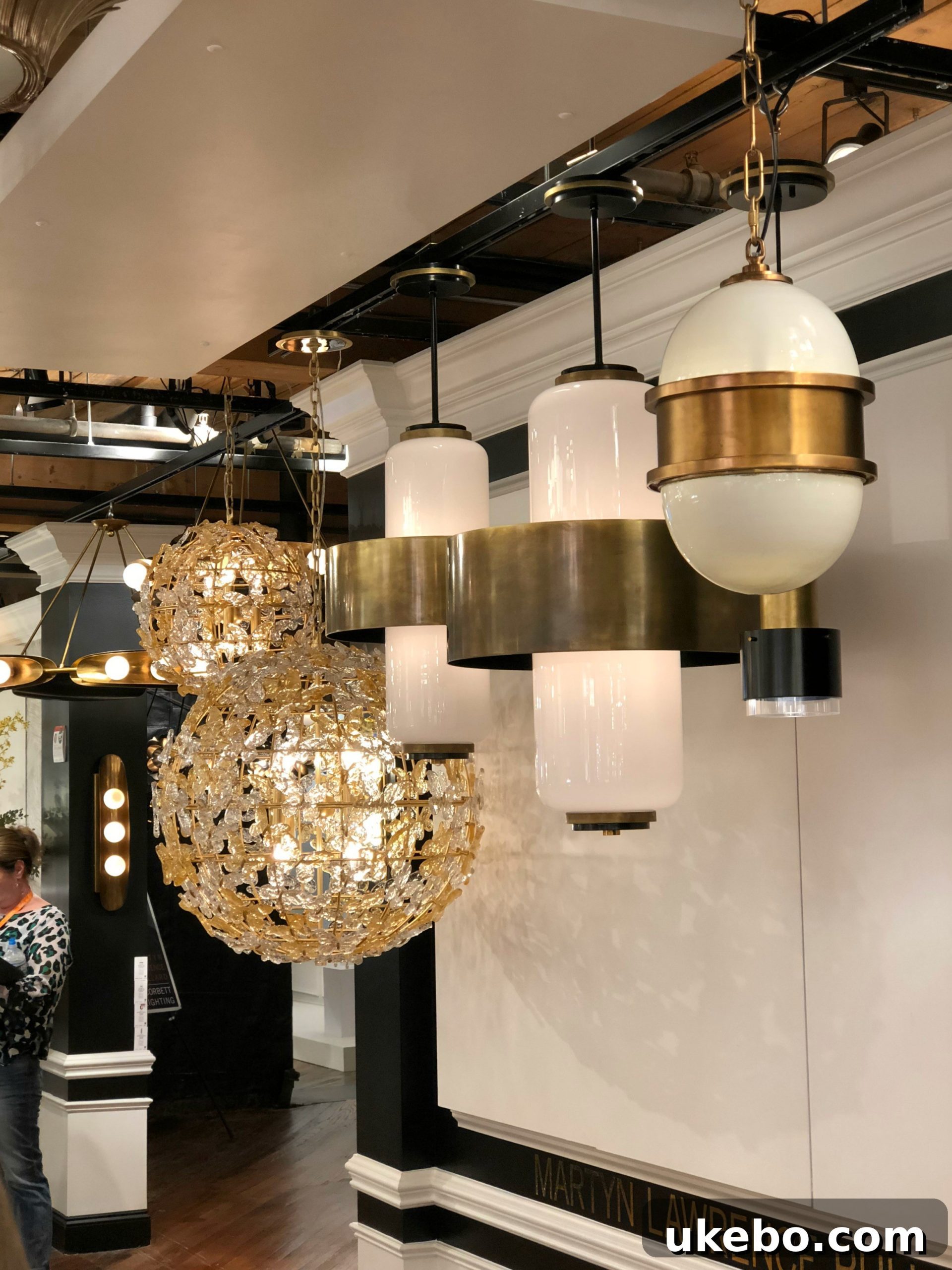 Exquisite lighting fixtures from Hudson Valley Lighting at High Point Market, showcasing modern and classic designs.