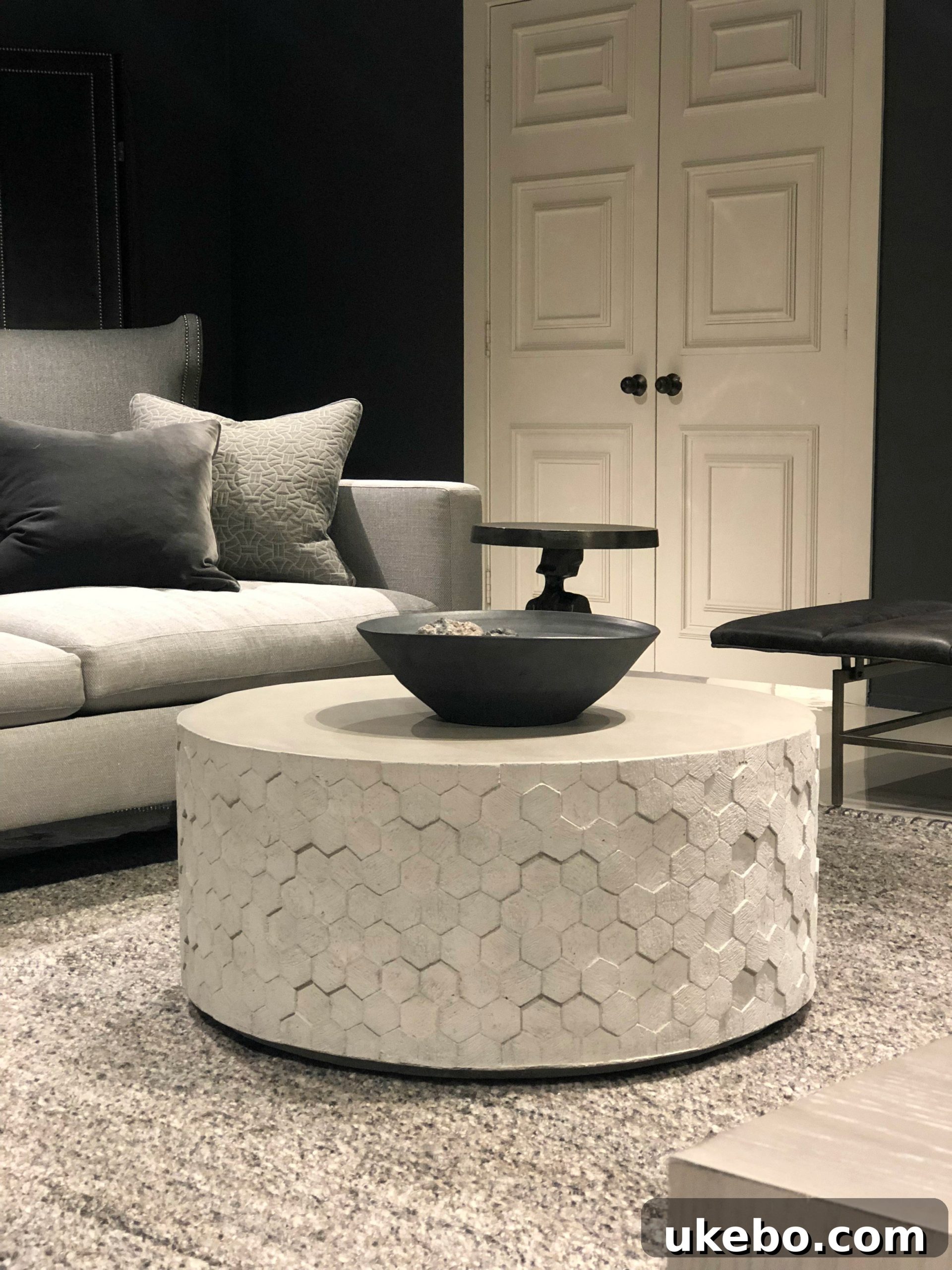 High Point Market Trendscape Volume 3 2 Bernhardt furniture featuring exquisite natural wood grain and carved details, showcasing the texture trend at High Point Market.