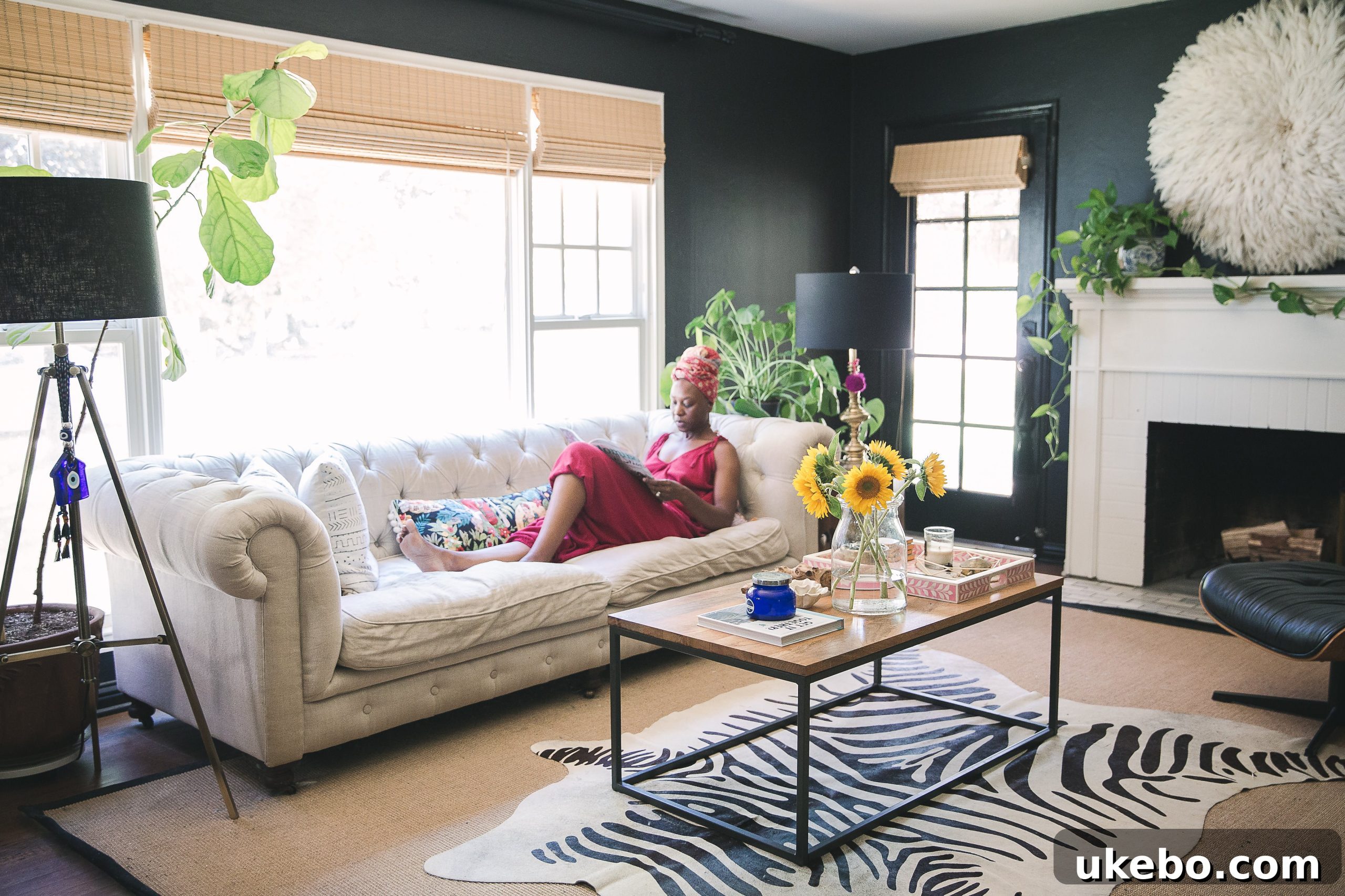 Cozy living room interior with a warm, inviting atmosphere, likely where a new sleeper sofa would go.