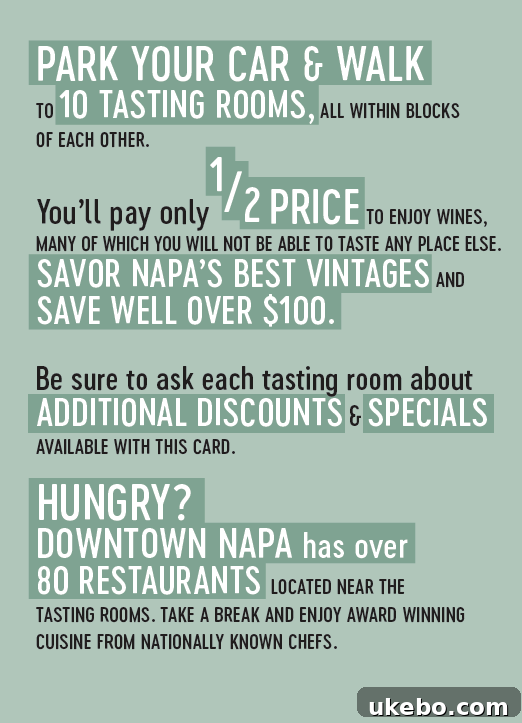 Another promotional image for Napa wine, showing a wine bottle and glass.