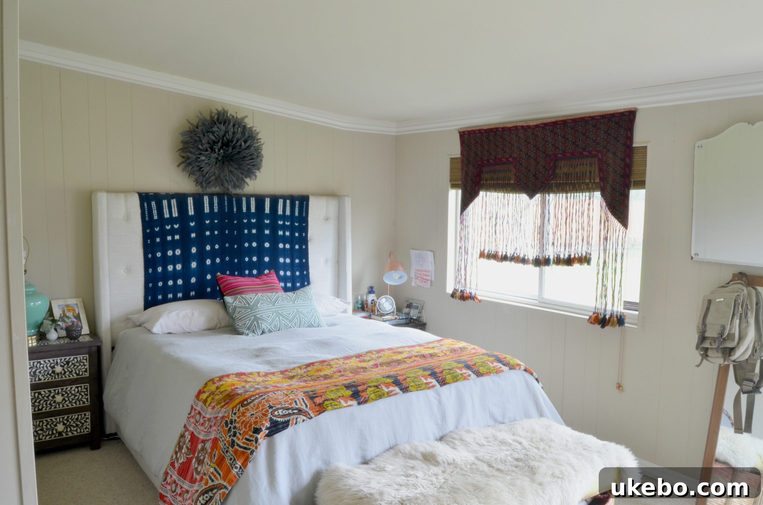 View of the master bedroom closet system in place
