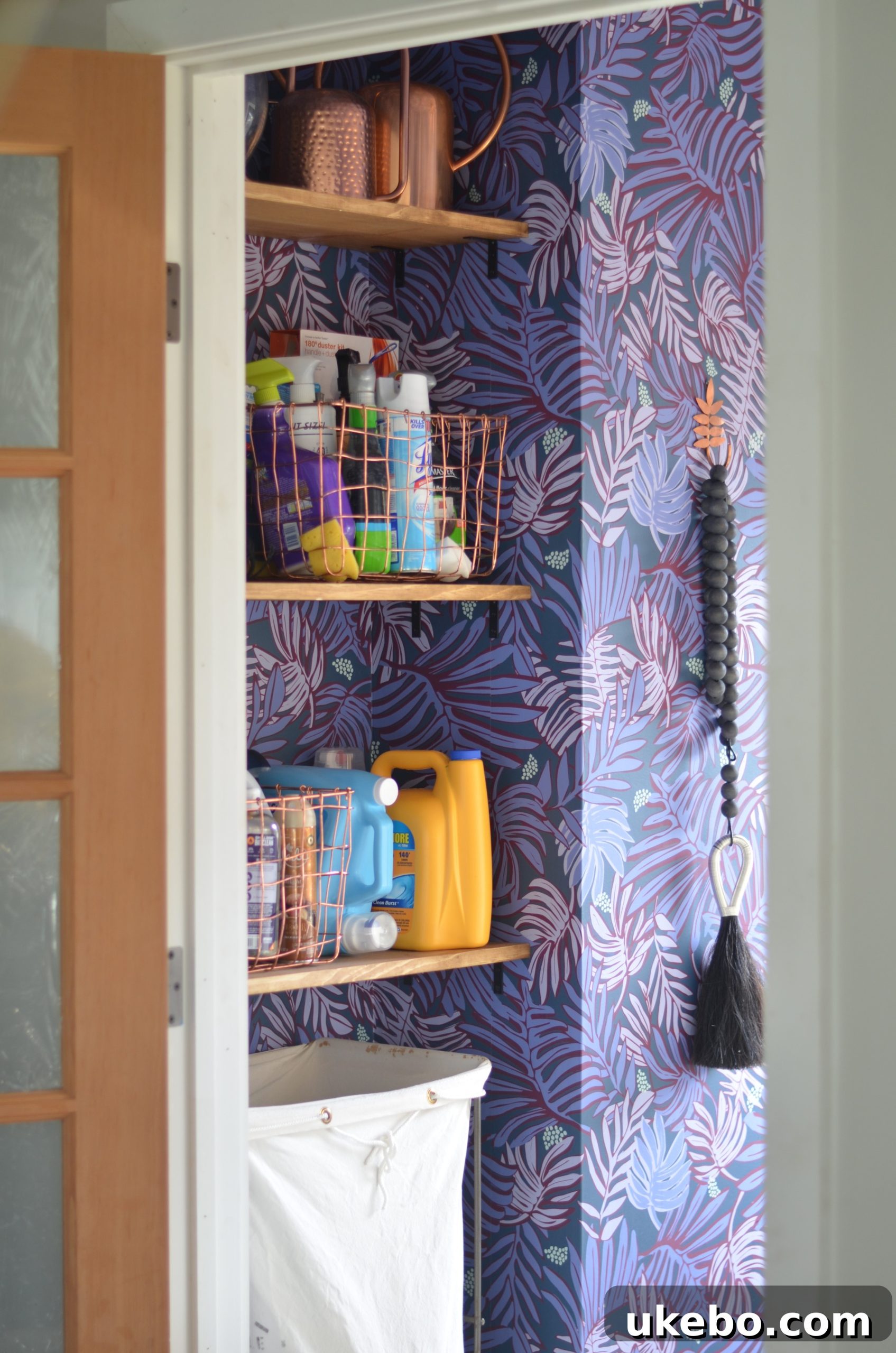 Bathroom with wall niche storage