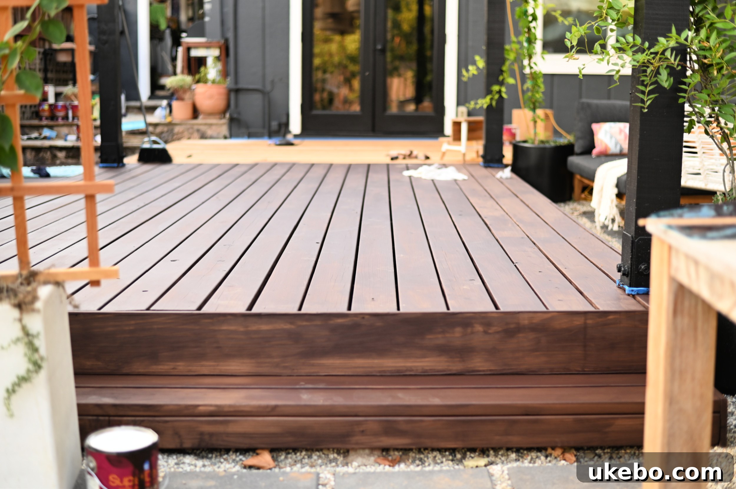 Another perspective of the deck's transformation