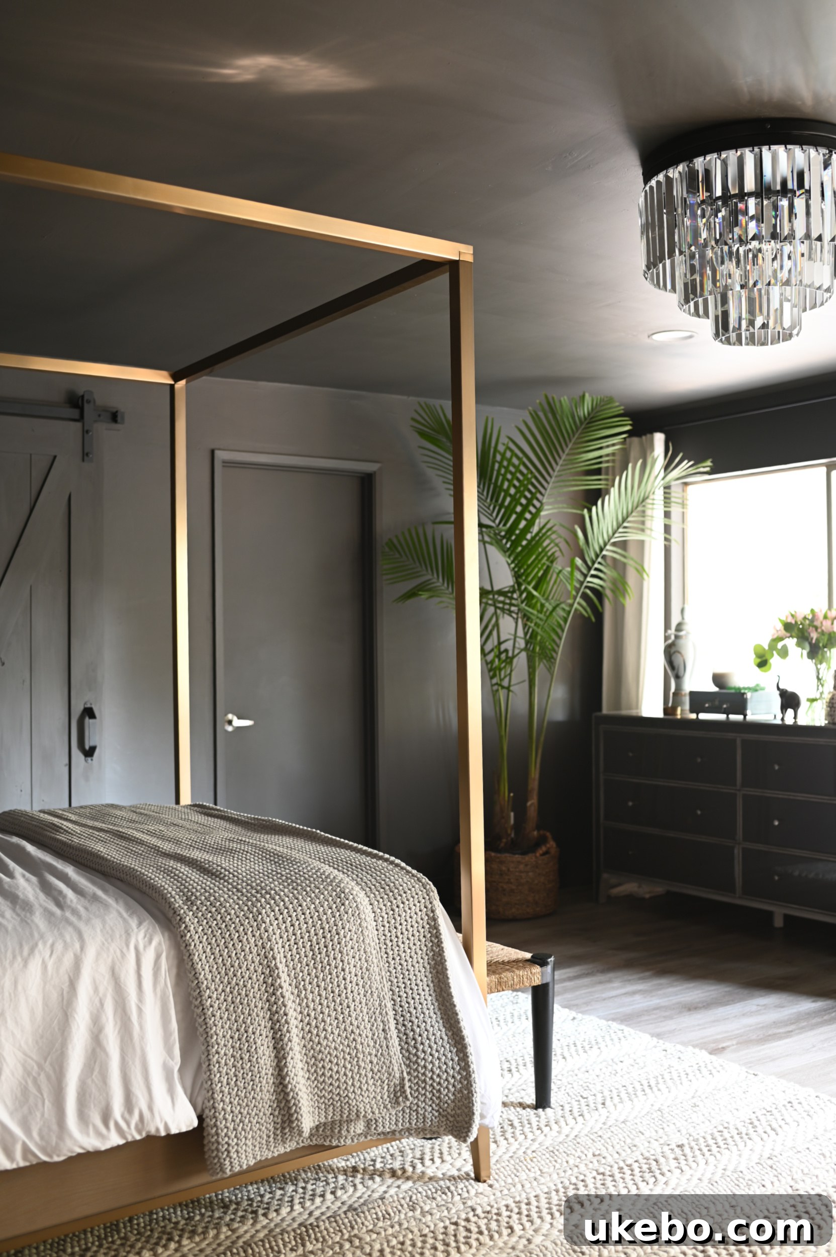 Painted fireplace in Urbane Bronze