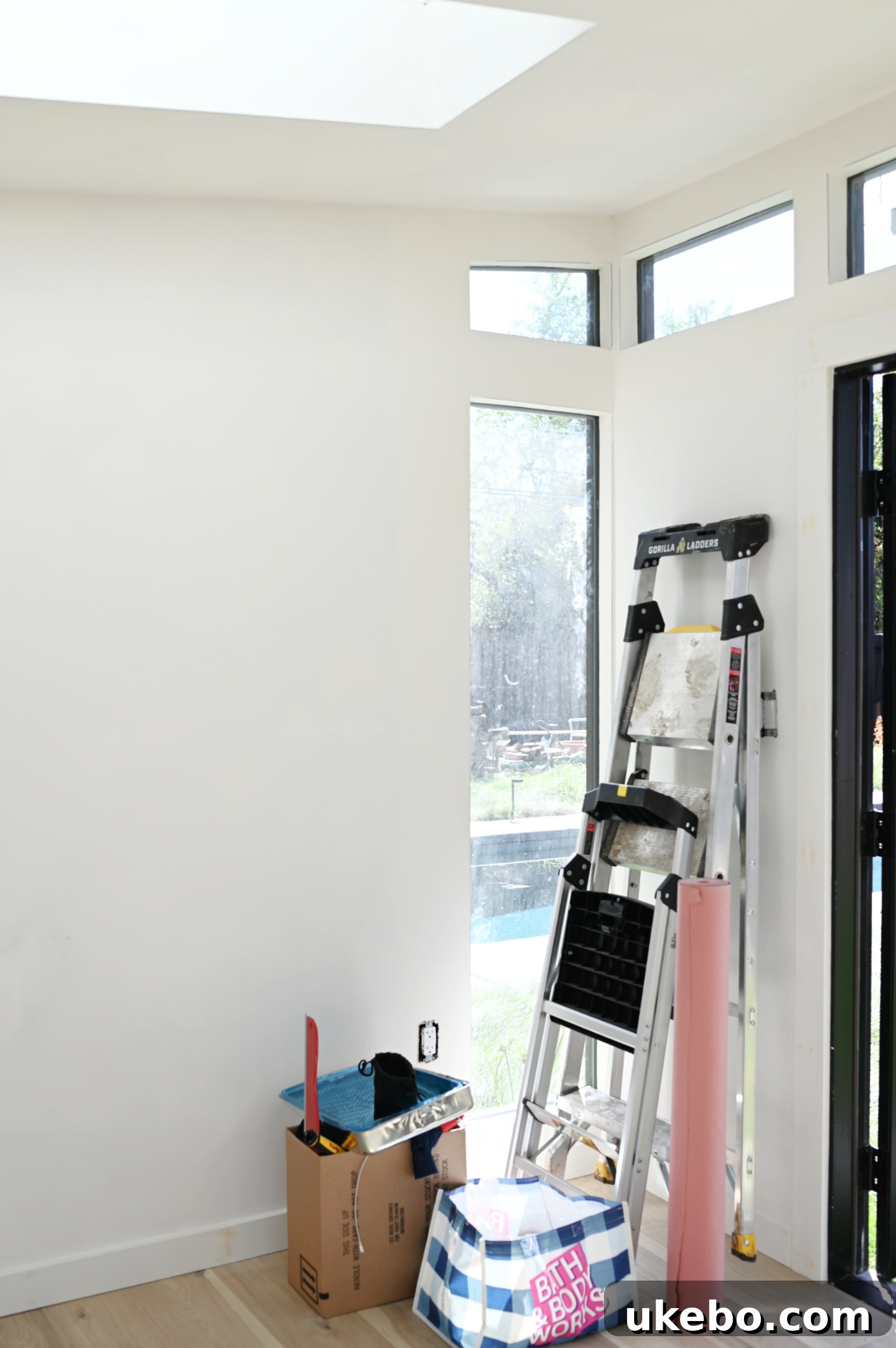 Bright and airy studio workspace showcasing unique design elements