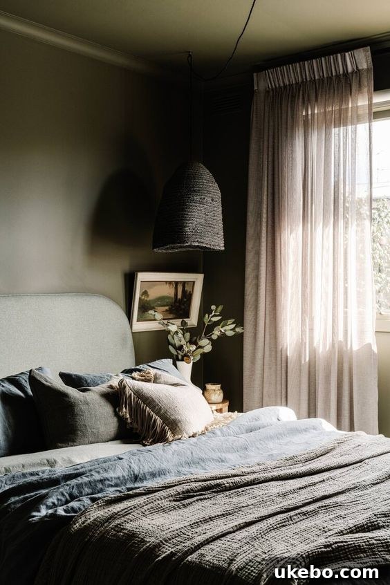 Cozy beach retreat bedroom with natural elements.